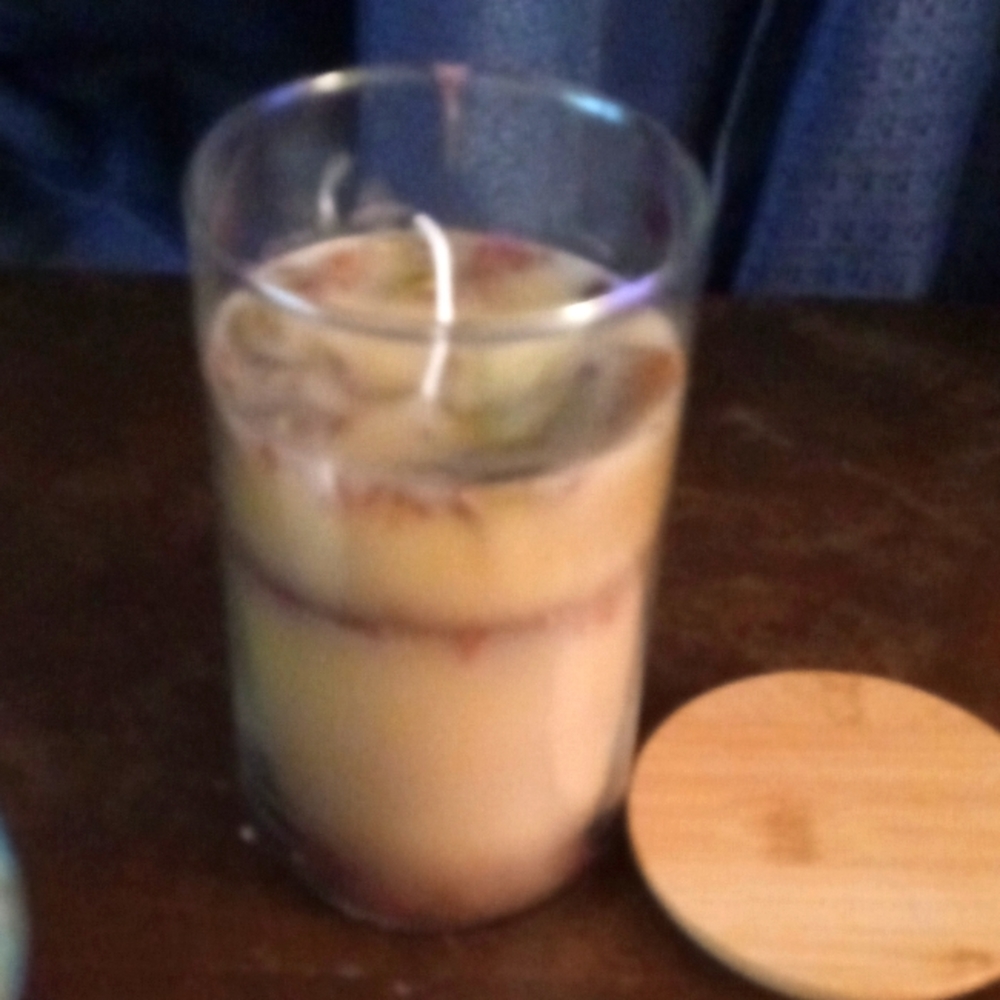 Handmade candle beeswax calming scent